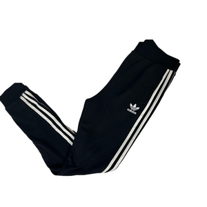 3/27$ Adidas Black and White Joggers/Pants Classic Stripes size Youth L